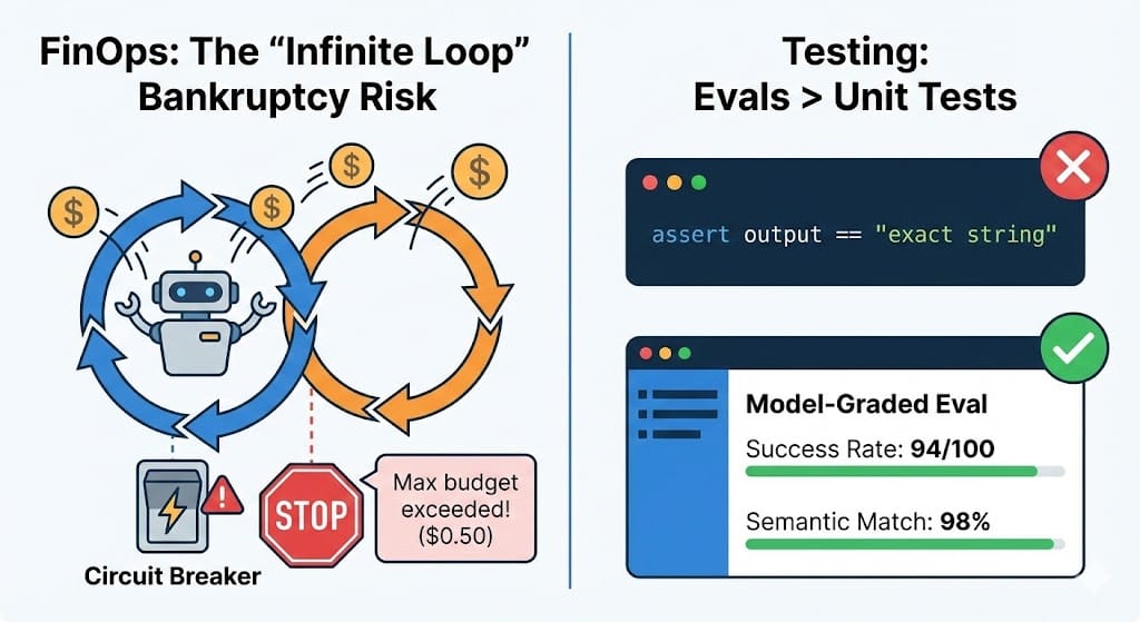 Chart showing token usage and cost spikes from uncontrolled agent loops